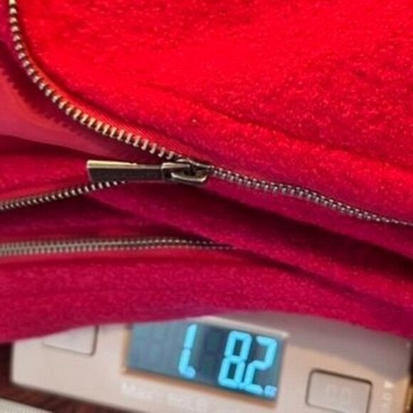 Lands' End Red‎ Pink Boiled Wool Blend Coat Full Zip Jacket Pockets Womens 4 - Picture 8 of 8